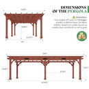 Alora Large Outdoor Cedar Wood Pergola Kit With Slatted Roof (SAK31064)