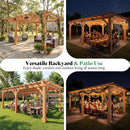 Alora Large Outdoor Cedar Wood Pergola Kit With Slatted Roof (SAK31064)