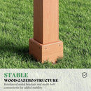 Alora Large Outdoor Cedar Wood Pergola Kit With Slatted Roof (SAK31064)