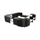 Alora Large Outdoor Quadrilateral Spa Surround Rattan Sectional Sofa Set With Storage Compartments (SAK80217)