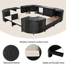 Alora Large Outdoor Quadrilateral Spa Surround Rattan Sectional Sofa Set With Storage Compartments (SAK80217)