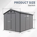 Alora Large Plastic Lockable Resin Outdoor Storage Shed With Window And Floor (SAK25870)