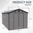 Alora Large Plastic Lockable Resin Outdoor Storage Shed With Window And Floor (SAK25870)
