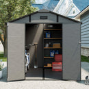 Alora Large Plastic Lockable Resin Outdoor Storage Shed With Window And Floor (SAK25870)