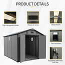 Alora Large Plastic Lockable Resin Outdoor Storage Shed With Window And Floor (SAK25870)