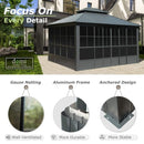 [12X14FT] Alora Veranda Large Heavy-Duty All-Season Steel Top Aluminum Double Roof Backyard Sunroom (SAK97284)