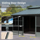 [12X14FT] Alora Veranda Large Heavy-Duty All-Season Steel Top Aluminum Double Roof Backyard Sunroom (SAK97284)