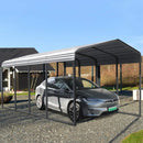 [12X20FT] Premium Modern Heavy-Duty Outdoor Alloy Steel Carport Canopy (SAK91486)