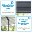 [12X20FT] Premium Modern Heavy-Duty Outdoor Alloy Steel Carport Canopy (SAK91486)