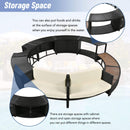 Alora Large Premium Surround Spa Patio Rattan Sofa Set With Storage Compartments And Cushions (SAK75629)