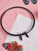 Large Spring Metal Embroidery Hoop Nurge 160-1 Deep Black