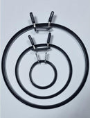 Large Spring Metal Embroidery Hoop Nurge 160-1 Deep Black