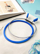 Large Spring Metal Embroidery Hoop Nurge 160-1 Deep Blue