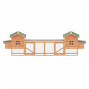 Large 160-Inch Wooden Backyard Hen Chicken Coop Enclosure W/ Nest Box & Run (SAK96451)