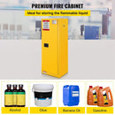 Large Yellow 35-Inch Heavy-Duty Flammable Welded Fireproof Storage Cabinet (SAK52837)