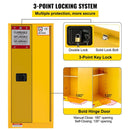 Large Yellow 35-Inch Heavy-Duty Flammable Welded Fireproof Storage Cabinet (SAK52837)