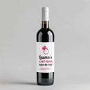 Last Fling Pink Bachelorette Wine Label