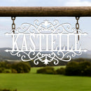 Last Name Scrolled Sign