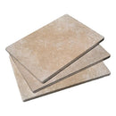 Latte Tumbled Bullnose Travertine Pool Coping 6x12 5cm