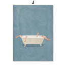 Minimalist white washing machine laundry room girl nordic wall art