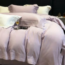 Lavender and silver 1200tc luxury embroidery bedding set bedroom