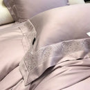 Lavender and silver 1200tc luxury embroidery bedding set bedroom