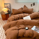 Lavender & black cotton bedding set bedroom soft duvet sheets