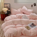 Lavender & black cotton bedding set bedroom soft duvet sheets