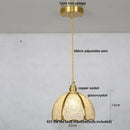 Lavender crystal glass led pendant light kitchen brass finish