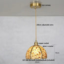 Lavender crystal glass led pendant light kitchen brass finish