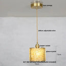 Lavender crystal glass led pendant light kitchen brass finish