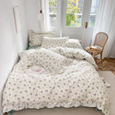 Lavender floral ruffled bedding set – bedroom gardenia print princess
