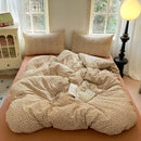Lavender floral textured cotton bedding set bedroom quilt