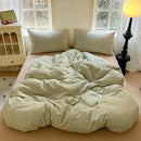 Lavender floral textured cotton bedding set bedroom quilt
