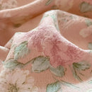 Lavender floral textured cotton bedding set bedroom quilt