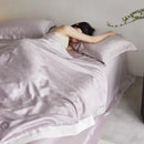 Lavender jacquard quilt set – bedroom light luxury cooling bedding