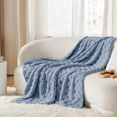 Lavender quilted plush cozy fluffy blanket living room throw
