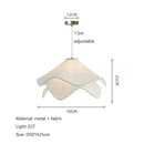 Layered white fabric pendant light for dining room