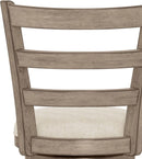 Laymon Modern Wood Bar Height Swivel Stool Gray Brown