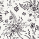 Graphic Floral Wallpaper