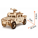 Army Truck Model Kit - Wooden Laser- Cut 3D Puzzle (44 Pcs)