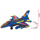 F-16 Fighter Plane Model Kit - Wooden Laser-Cut 3D Puzzle (23 Pcs)