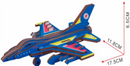 F-16 Fighter Plane Model Kit - Wooden Laser-Cut 3D Puzzle (23 Pcs)