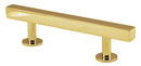 Lew's Square Bar Cabinet Knobs and Pulls in Polished Brass