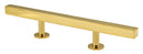 Lew's Square Bar Cabinet Knobs and Pulls in Polished Brass
