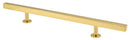Lew's Square Bar Cabinet Knobs and Pulls in Polished Brass