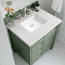 James Martin Brittany 30" Single Bathroom Vanity, Smokey Celadon