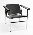 Le Corbusier Basculant Sling Chair (LC1) - Black Leather
