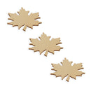 3 Leaves Unfinished Wooden Shapes Craft Cutouts DIY Unpainted 3D Plaques 4 Inches