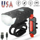 LED Bike Light Set with USB Rechargeable Headlight and Taillight